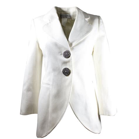 christian dior white jacket|christian dior jacket vintage.